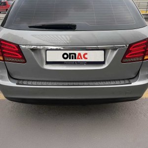 Mercedes E Class Bumper Sill Cover - Rear - Omac - S.Steel - Gloss Dark - '10-'15